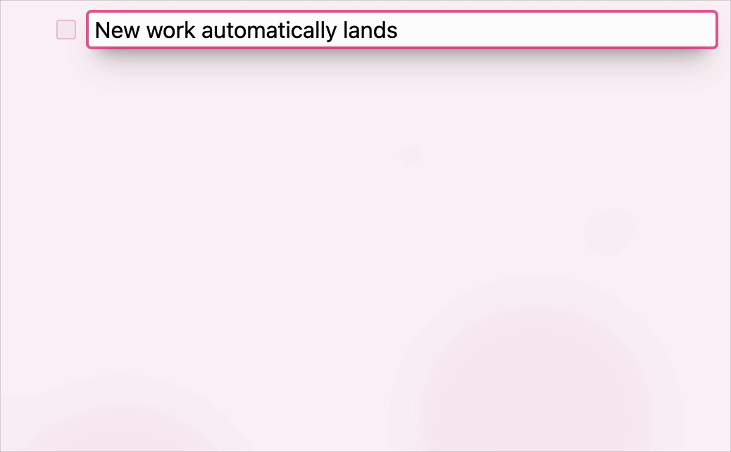 Animation showing new tasks automatically landing in Needs Triage status